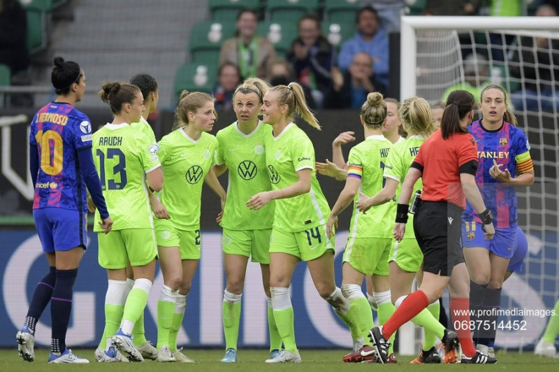 VFL Wolfsburg v FC Barcelona, Women's Champions League Football match semifinal, VFL Wolfsburg Arena, Wolfsburg, Germany - 30 Apr 2022