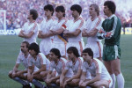 Sport. Football. European Cup Final. Seville. 7th May 1986. Steaua Bucharest 0 v Barcelona 0 ( After Extra Time) Steaua won 2 - 0 on penalties. Steaua Bucharest team group.