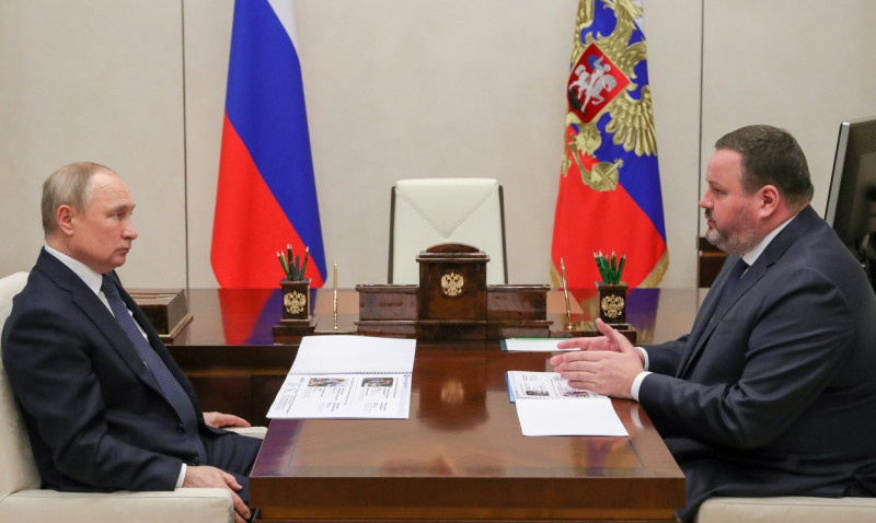 President Putin meets with Russia Labour and Social Safety Minister Kotyakov