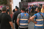 Conflict între suporteri și Jandarmerie înainte de Dinamo - UTA / Foto: Captură Digi Sport