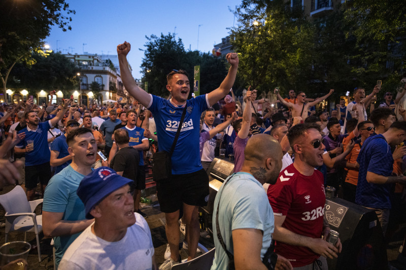 Rangers Fans In Seville For Tomorrow's UEFA Europa League Final 2021/2022