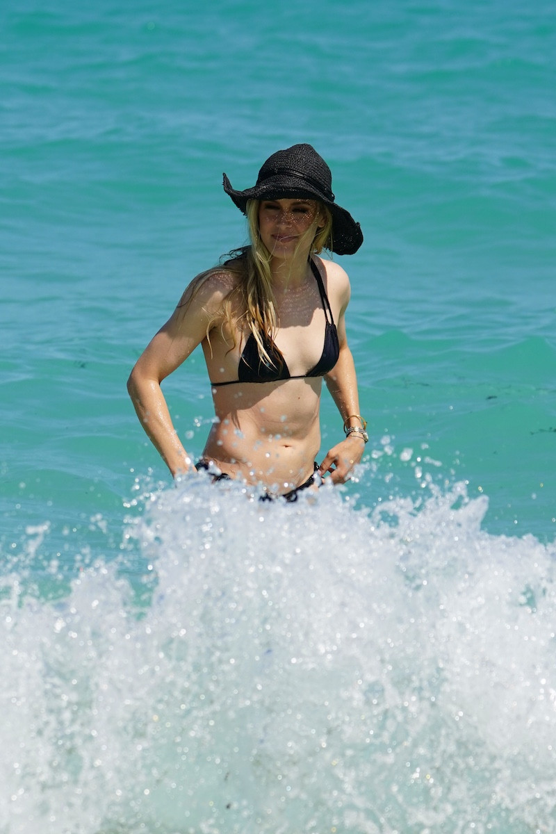 Eugenie Bouchard at the beach in Miami