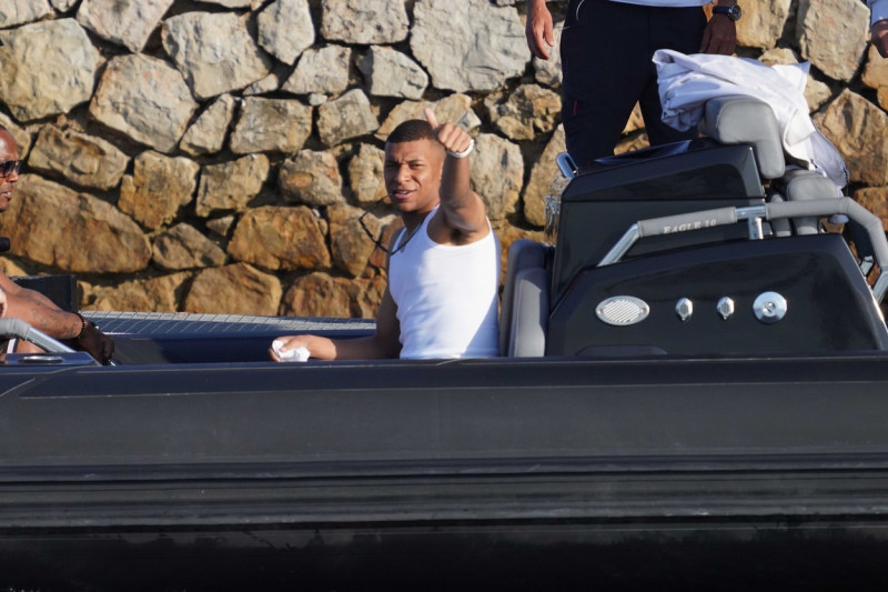 French Superstar Footballer Kylian Mbappe spotted out in the French sunshine of Cannes.