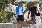 PSG's French Football Star Kylian Mbappe on his way to have lunch at restaurant La Guerrite in Cannes.
