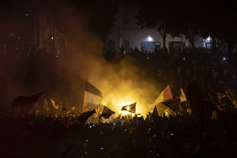 AS Roma fans celebrate their victory in the Conference League, Rome, Italy - 26 May 2022
