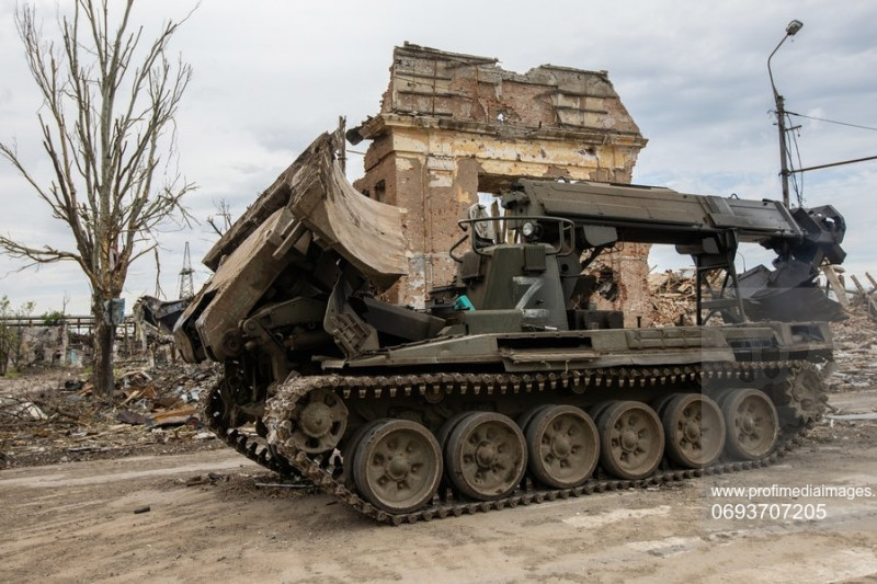 Mine clearing operation at Azovstal Iron and Steel Works in Mariupol