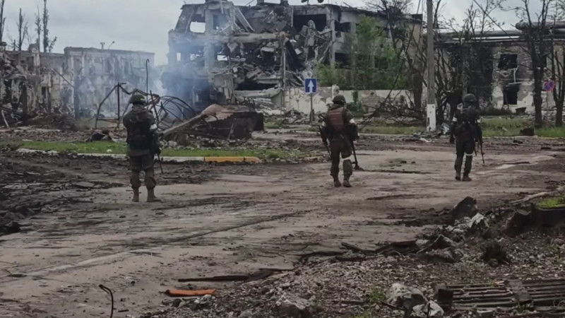 Devastation Around Mariupol`s Azovstal Plant
