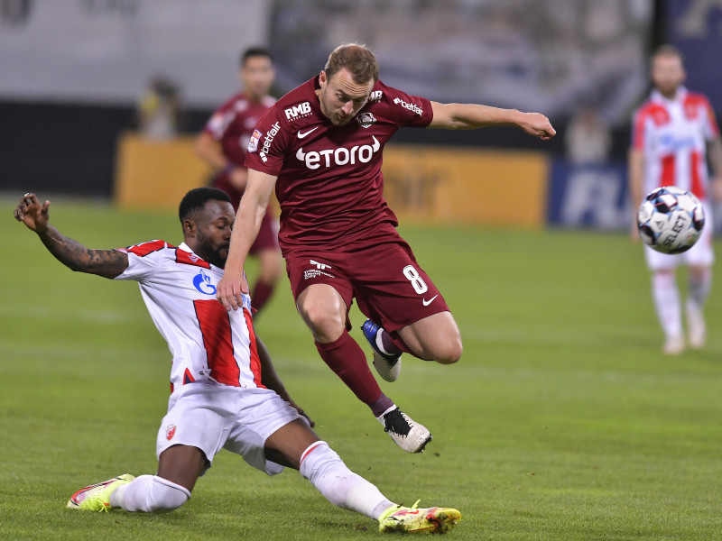 FOTBAL:CFR CLUJ-STEAUA ROSIE BELGRAD, PLAY OFF UEFA EUROPA LEAGUE (26.08.2021)