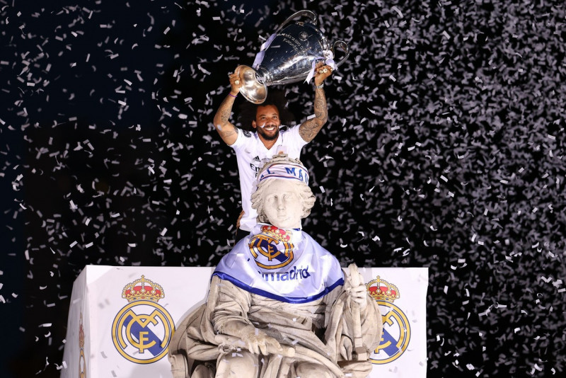 Real Madrid celebrates the UEFA Champions League in Madrid, Spain - 30 May 2022