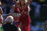 Shakira performs during the 2014 World Cup final match between Germany and Argentina at The Maracana Stadium in Rio de Janeiro