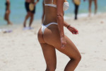 Bruna Biancardi at the beach with Rafaella Santos in Miami