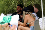 Neymar Jr and girlfriend Bruna at a pool party in Miami