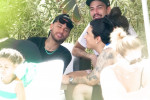 Neymar Jr and girlfriend Bruna at a pool party in Miami