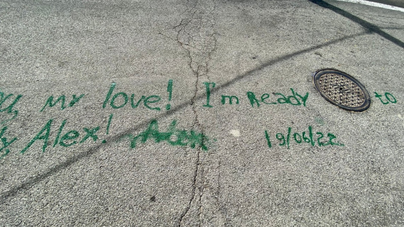 EXCLUSIVE: Graffiti Appears In Front Shakira's House Declaring A Fans Love For Her