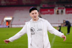 Bournemouth's David Brooks celebrates winning promotion to the Premier League at the end of the Sky Bet Championship match at the Vitality Stadium, Bournemouth. Picture date: Tuesday May 3, 2022.