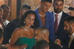 EXCLUSIVE: Cristiano Ronaldo and his wife Georgina Rodriguez are seen dancing, hugging and kissing on a night out with friends