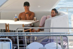 *PREMIUM-EXCLUSIVE* MUST CALL FOR PRICING BEFORE USAGE - STRICTLY NOT AVAILABLE FOR ONLINE USAGE UNTIL 15:50 PM UK TIME ON 02/07/2022 -
Manchester United superstar footballer Cristiano Ronaldo flexes his toned muscular body while relaxing on his yacht
