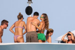 Robert Lewandowski and his wife Anna Lewandowska enjoy a day a boat day in Formentera