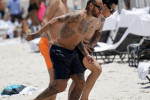 Neymar Jr enjoys a beach day in Miami