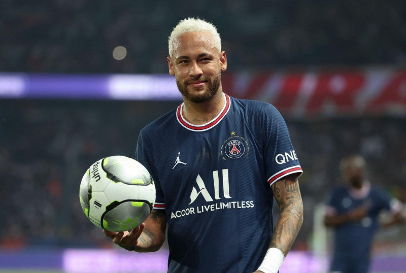Neymar Jr of PSG during the French championship Ligue 1 football match between Paris Saint-Germain (PSG) and FC Metz on May 21, 2022 at Parc des Princes stadium in Paris, France - Photo Jean Catuffe / DPPI