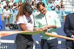 Tennis Pros Attend a Ribbon Cutting Ceremony During Miami Open