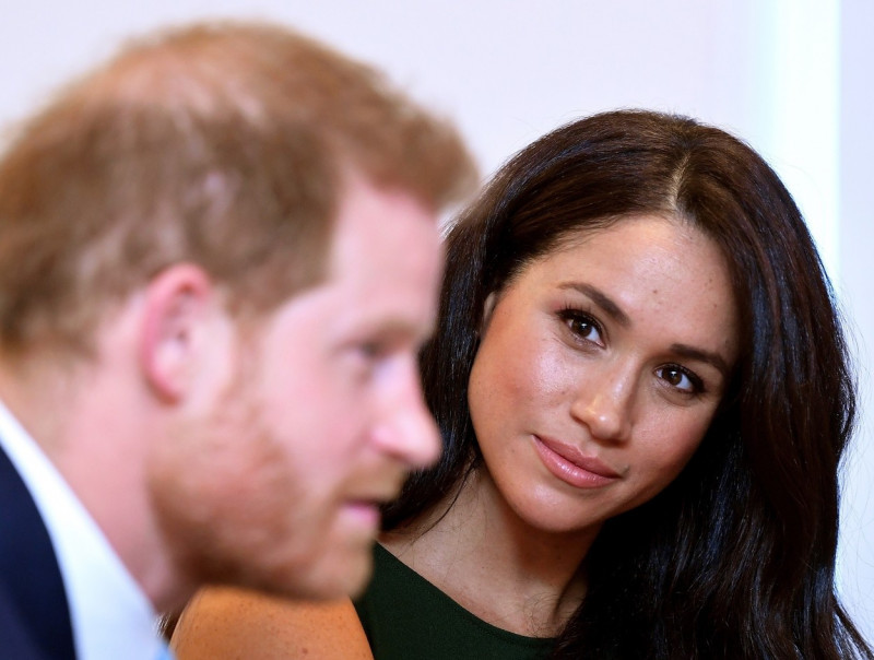 Prince Harry and Meghan Markle pictured attending the WellChild Awards