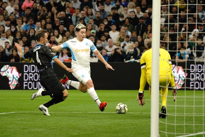 Match des héros entre l'équipe OM Legends et l'équipe UNICEF au stade Orange Velodrome ŕ Marseille