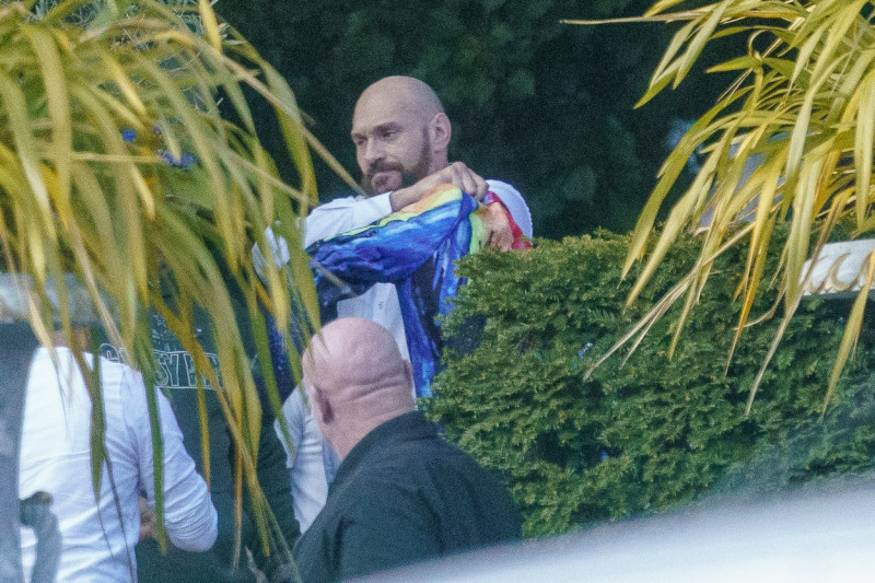 EXCLUSIVE: Tyson Fury Celebrates Win With A Kebab At Sheesh, Essex.