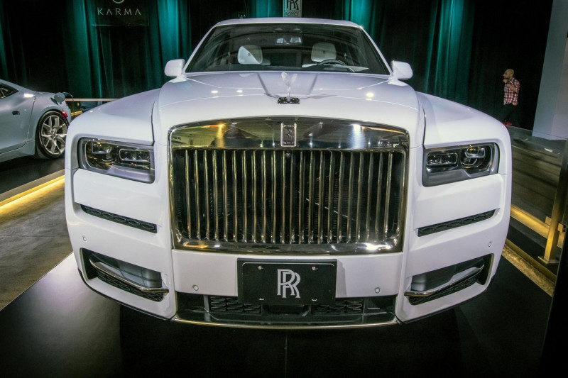 Toronto, Ontario, Canada, February 21, 2019. Rolls-Royce Cullinan car on display at Canadian International Autoshow.