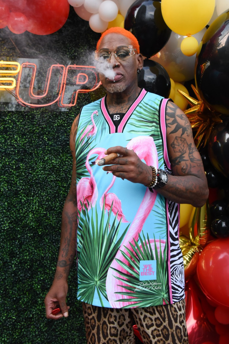 ManTFup launch party hosted by Dennis Rodman, Fort Lauderdale, Florida, USA - 12 Aug 2021