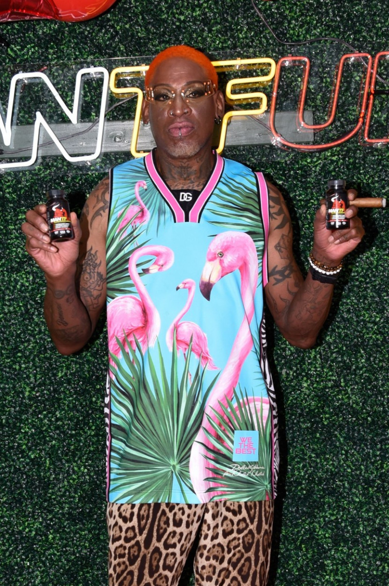 ManTFup launch party hosted by Dennis Rodman, Fort Lauderdale, Florida, USA - 12 Aug 2021