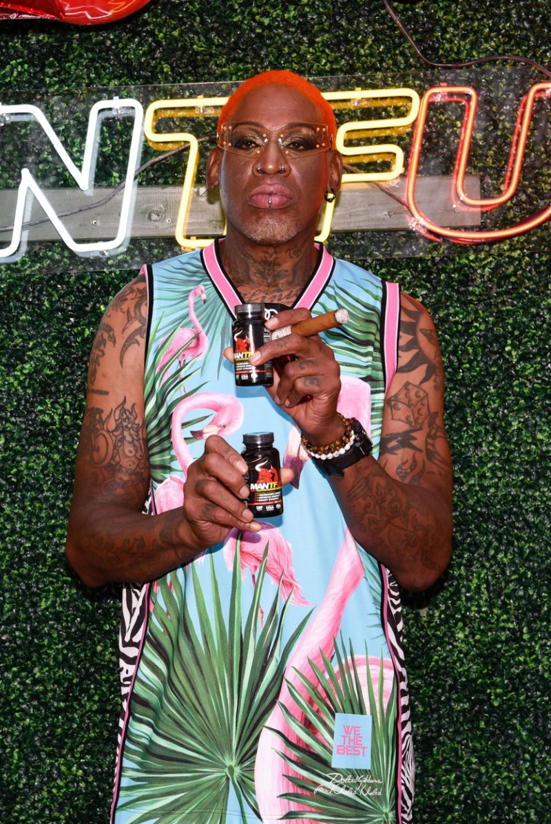 ManTFup launch party hosted by Dennis Rodman, Fort Lauderdale, Florida, USA - 12 Aug 2021