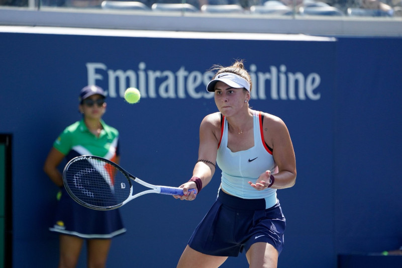 **NO NY** - Bianca Andreescu competes in the 2022 US Open