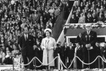 The opening ceremony of the 1966 World Cup at Wembley, 11th July 1966.