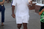 EXCLUSIVE: Mike Tyson Treats Himself To Eating Ice-Cream While Walking Around The Hamptons
