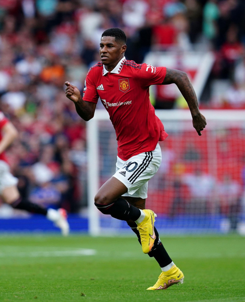 Manchester United's Marcus Rashford during the Premier League match at Old Trafford, Manchester. Picture date: Sunday September 4, 2022.