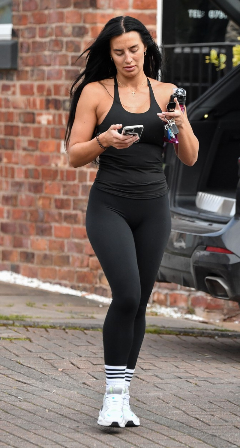 EXCLUSIVE: Annie Kilner The Wife Of Man City Footballer Kyle Walker Seen Her Gym Wear In Cheshire