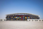 Doha, Qatar. 30th Mar, 2022. The 974 stadium during a Fifa media tour. For the construction of the stadium 974 colorfully arranged shipping containers were used. Doha will host the Fifa Congress on March 31 and the draw for the 2022 World Cup in Qatar on