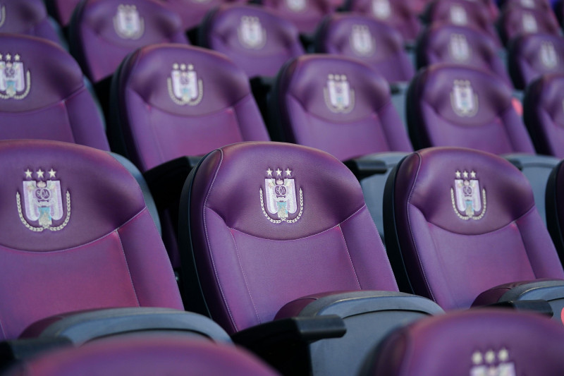 A general view of the chairs in the stands ahead of the UEFA Europa Conference League match at Lotto Park, Anderlecht. Picture date: Thursday October 6, 2022.