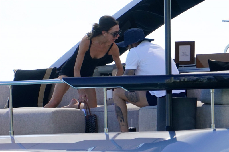 EXCLUSIVE: Victoria And David Beckham Enjoy A Yacht Day In Miami