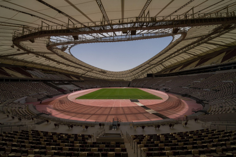 Khalifa International Stadium - the 40,000-seat arena is the oldest of the 8 stadiums that will host matches at FIFA World Cup Qatar 2022.