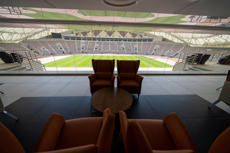 VIP Lounge at Khalifa International Stadium. The 40,000-seat arena is the oldest of the 8 stadiums that will host matches at FIFA World Cup Qatar 2022