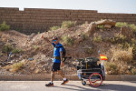 Santiago Sanchez in Iraq on foot on a journey to reach the World Cup in Qatar - 18 Sep 2022