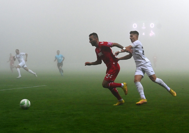 1. FC Slovacko vs 1. FC Koeln - UEFA Europa Conference League - Group D - Mestky fotbalovy stadion Miroslava Valenty, Uherske Hradiste, Czech Republik - 27 Oct 2022