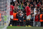 Cristiano Ronaldo celebrating a goal during the UEFA Europa League match Manchester United vs Sheriff Tiraspol at Old Trafford, Manchester, United Kingdom, 27th October 2022(Photo by Stefan Constantin/News Images)