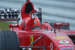 Schumacher of Germany and Ferrari celebrates