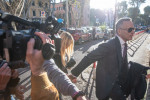 Ilary Blasi And Francesco Totti Arrive At Court For Their Trial