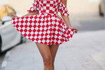 Croatian superfan Ivana Knoll heads to the Canada game in a short dress