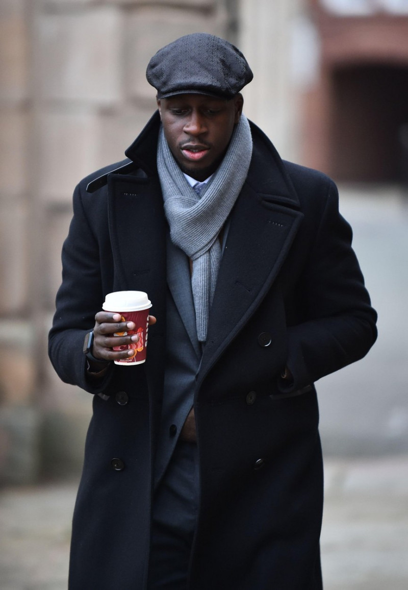 Manchester City footballer Benjamin Mendy arrives at Chester Crown Court where he denies multiple sex offences against a string of young women. Picture date: Wednesday November 30, 2022.