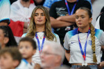 Sasha Attwood (left), girlfriend of England's Jack Grealish, with Jack's sister Kiera Grealish in the stands before the FIFA World Cup Group B match at the Al Bayt Stadium in Al Khor, Qatar. Picture date: Friday November 25, 2022.